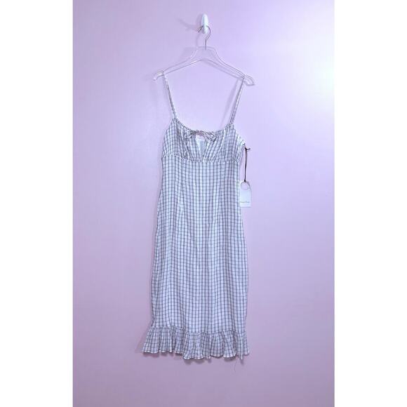 Privacy Please Hanna Midi Dress in Black & White Size Medium - Picture 2 of 11